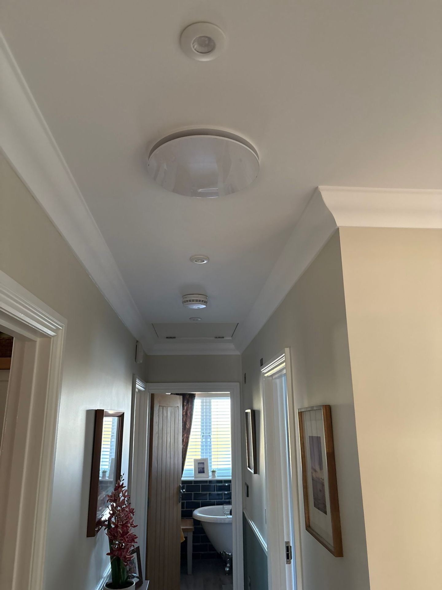 PIV ventilation unit installed in hallway ceiling